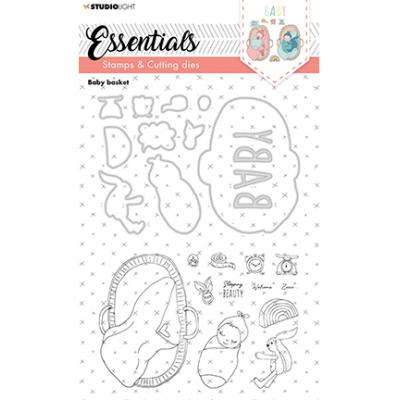 StudioLight Stamp & Cutting Die - Baby Basket