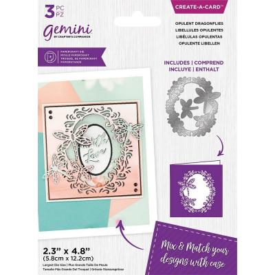 Gemini Floral Aperture Create-a-Card Dies - Opulent Dragonflies