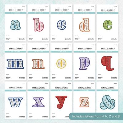 Spellbinders Etched Dies - Stitched Alphabet Bundle