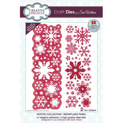 Creative Expressions Sue Wilson Craft Dies - Festive Snowflake Panel