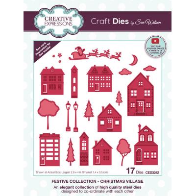 Creative Expressions Sue Wilson Craft Dies - Festive Christmas Village