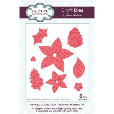 Creative Expressions Jamie Rodgers Pierced Craft Die - Elegant Poinsettia