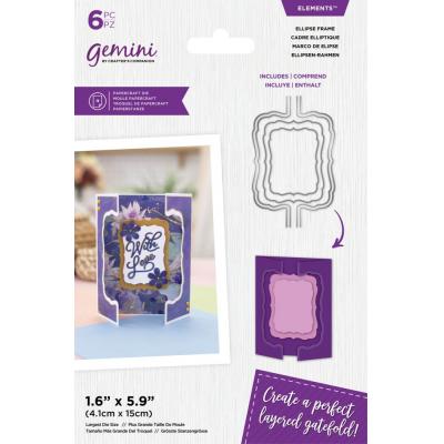 Crafter's Companion Layered Edge Elements Dies - Gatefold Elipse Frame