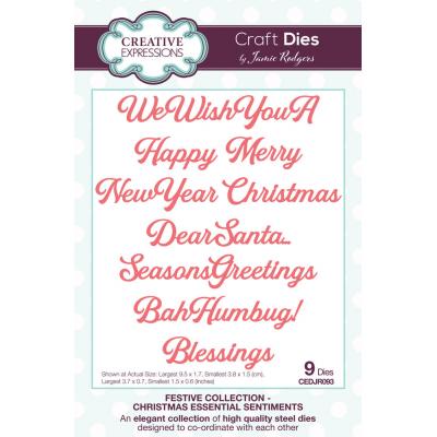 Creative Expressions Craft Dies Christmas Essential Sentiments