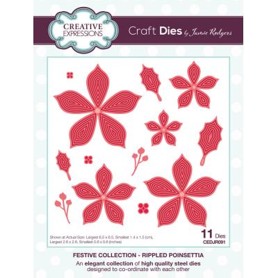 Creative Expressions Craft Dies Rippled Poinsettia