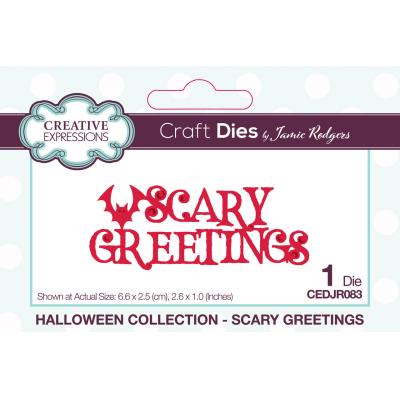 Creative Expressions Craft Die Halloween Scary Greetings