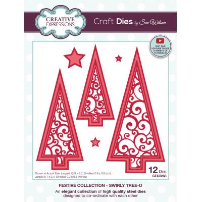 Creative Expressions Craft Dies Swirly Tree-O