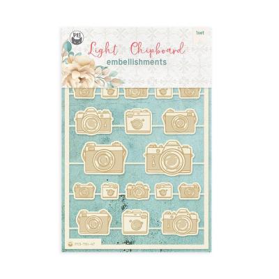 P13 Travel Journal - Light Chipboard Embellishments