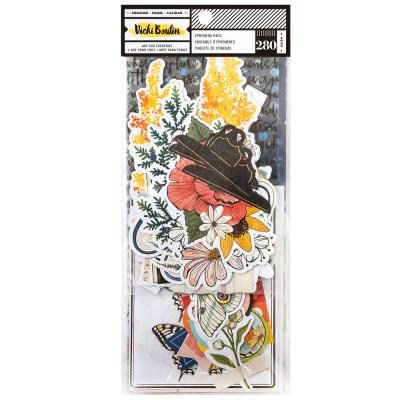 American Crafts Vicki Boutin Mixed Media Ephemera Pack Nature