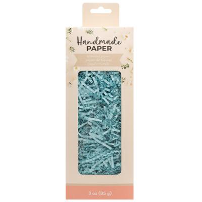 American Crafts Handmade Paper - Shredded Paper Blue