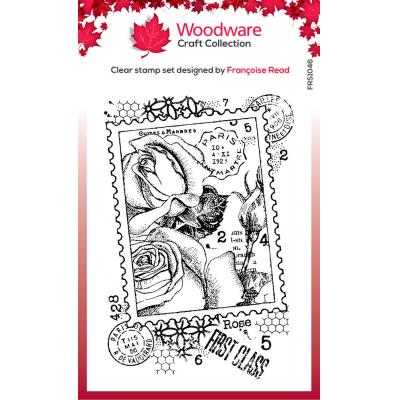 Woodware Stempel - Postal Rose