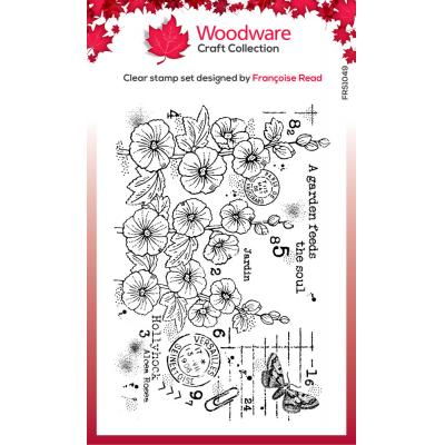 Woodware Stempel - Hollyhocks