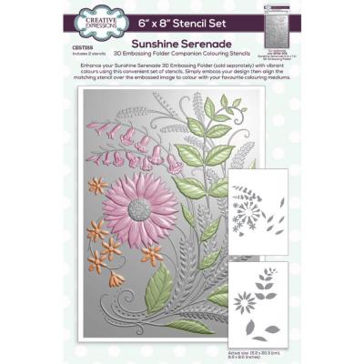 Creative Expressions Companion Colouring Stencil - Sunshine Serenade