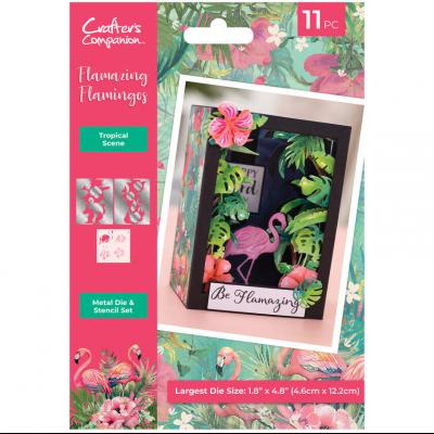 Crafter's Companion Flamazing Flamingos - Tropical Scene