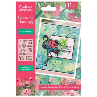 Crafter's Companion Flamazing Flamingos - Be Flamazing