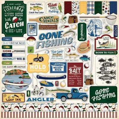 Carta Bella Gone Fishing - Element Sticker