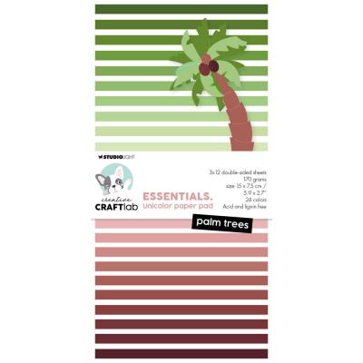 StudioLight Creative Craftlab Paper Pad - Palm Trees Essentials Unicolor Paper Pad