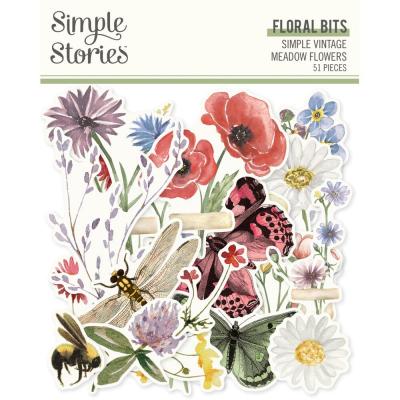 Simple Stories Simple Vintage Meadow Flowers - Floral Bits