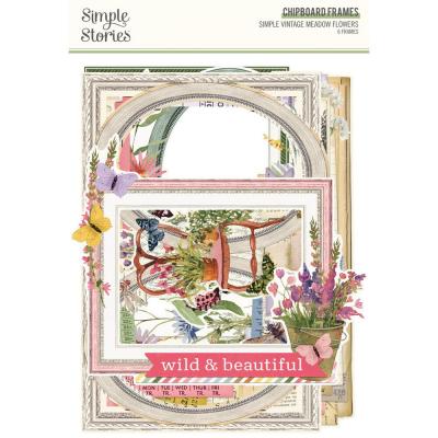 Simple Stories Simple Vintage Meadow Flowers - Chipboard Frames