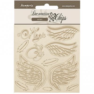 Stamperia Wonderland - Decorative Chips Wings