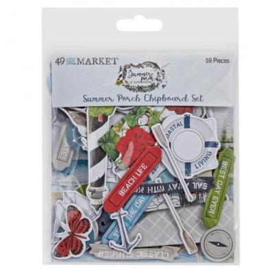 49 and Market Summer Porch - Chipboard Set