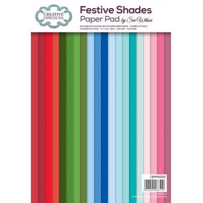 Creative Expressions Sue Wilson Paper Pad Festive Shades