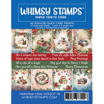 Whimsy Stamps Quick Card Fronts - Matchbox Mice