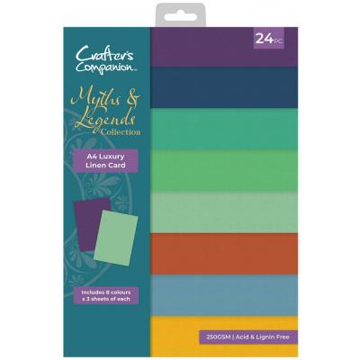 Crafter's Companion Myths & Legends - Luxury Linen Card Pack