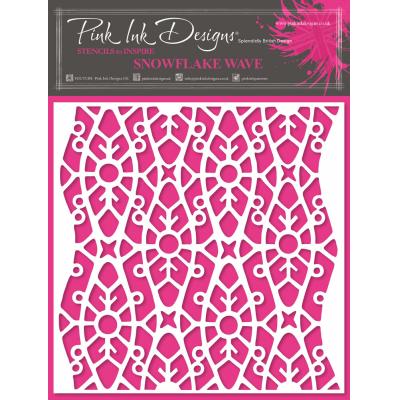 Creative Expressions Pink Ink Designs Stencil - Snowflake Wave