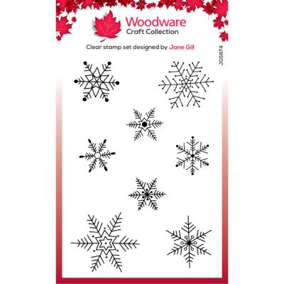 Creative Expressions Woodware Craft Collection Clear Stamp - Paintable Baubles Snowflakes