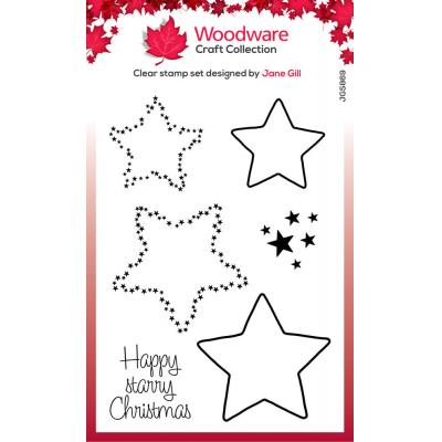 Creative Expressions Woodware Craft Collection Clear Stamp - Paintable Shapes Stars