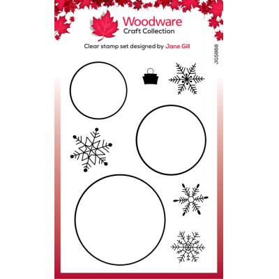 Creative Expressions Woodware Craft Collection Clear Stamp - Paintable Baubles Circles
