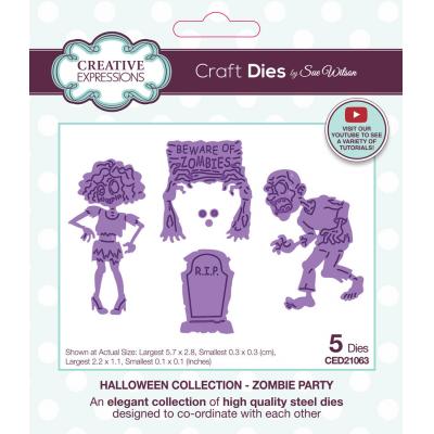 Creative Expressions Sue Wilson Craft Die - Halloween Zombie Party