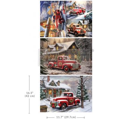 Prima Marketing Re-Design Decoupage Fiber Pack - Christmas Cargo