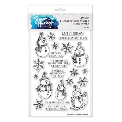 Ranger Simon Hurley create. Stempel - Sketched Snowmen