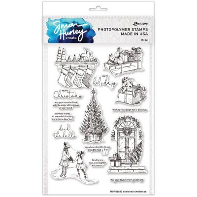 Ranger Simon Hurley create. Stempel - Sketched Christmas