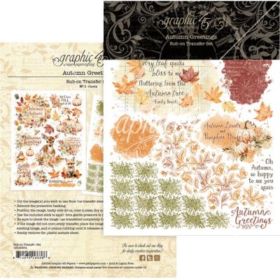 Graphic 45 Autumn Greetings - Rub-On Transfers