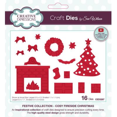 Creative Expressions Sue Wilson Craft Die - Festive Cosy Fireside Christmas