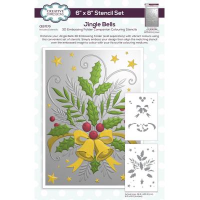 Creative Expressions Companion Colouring Stencil -  Jingle Bells