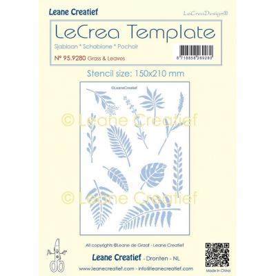 Leane Creatief Stencil - Grass & Leaves