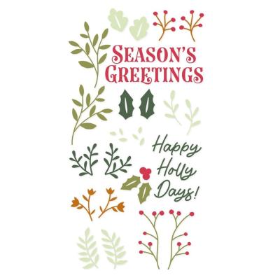 Sizzix Catherine Pooler Stempel - Happy Holly Days