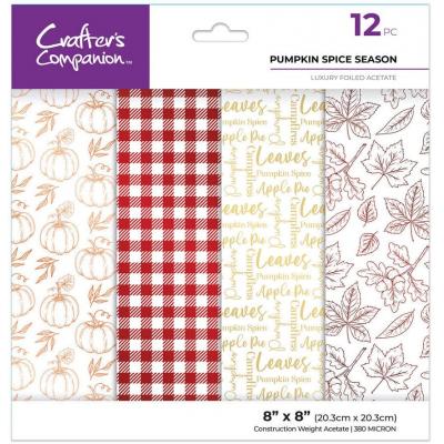 Crafter's Companion Luxury Foiled Acetate Pack - Pumpkin Spice Season