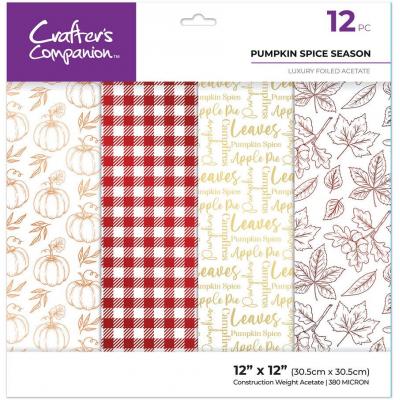 Crafter's Companion Luxury Foiled Acetate Pack - Pumpkin Spice Season