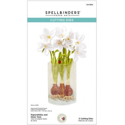 Spellbinders Etched Dies - Paperwhites and Glass Vase