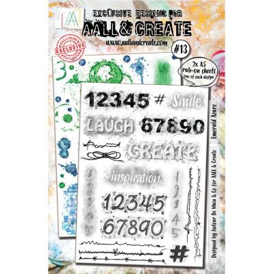 Aall and Create Rub-Ons A5 - Emerald Azure