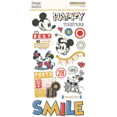 Simple Stories Say Cheese Classic Mouse - Chipboard Stickers