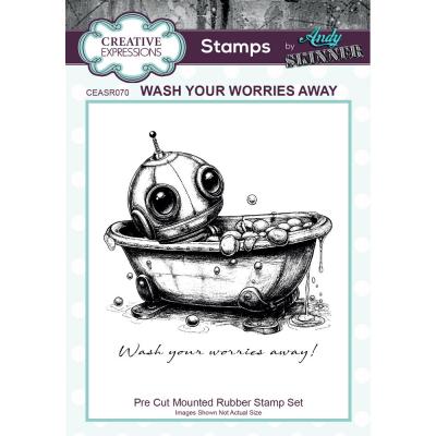 Creative Expressions Andy Skinner Stempel - Wash Your Worries Away