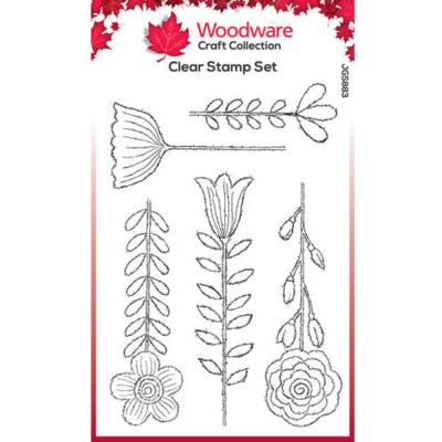 Creative Expressions Woodware Stempel - Blooms For Birds Flower Stems