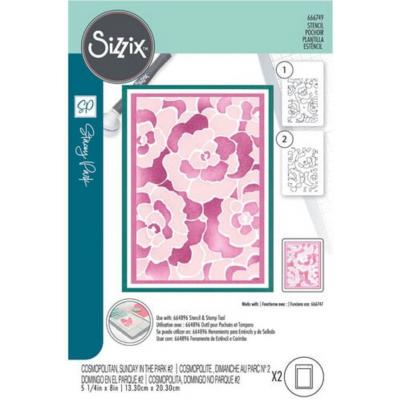 Sizzix Stencils by Stacey Park Cosmopolitan - Sunday in the Park