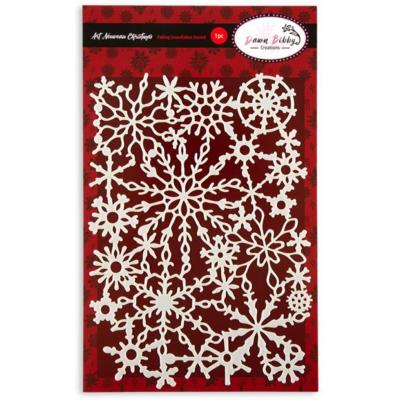 Dawn Bibby Art Nouveau Stencil - Falling Snowflakes